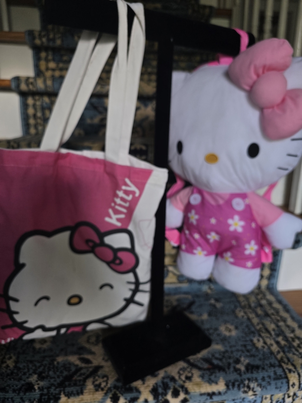 Hello Kitty Pink Plush Doll with Pink & White Tote